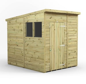 Power 6x8 Premium Pent Wooden Shed