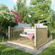 Power 6x8 Wooden Decking Kit with Three Handrails