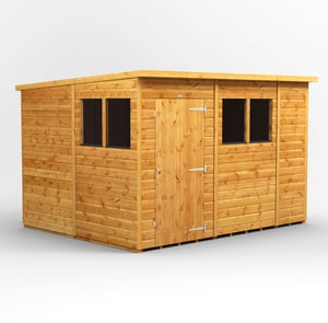 Power 10x8 Pent Wooden Shed