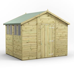 Power 8x10 Premium Apex Wooden Shed