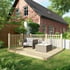 Power 8x10 Wooden Decking Kit with Two Handrails