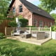 Power 8x14  Wooden Decking Kit with Two Handrails