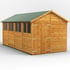 Power 16x8 Apex Wooden Shed Double Doors