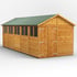 Power 20x8 Apex Wooden Shed Double Doors
