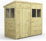 Power 8x4 Premium Pent Wooden Shed