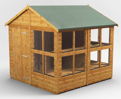 8ft Wide Apex Potting Sheds