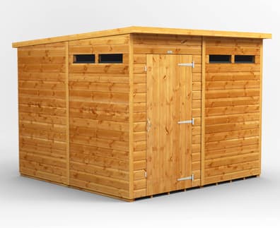 8ft Wide Pent Security Sheds
