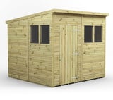 Power 8x8 Premium Pent Wooden Shed