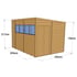 10x8 Pent Overlap Wooden Shed Dimensions