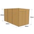 12x6 Windowless Pent Overlap Wooden Shed Dimensions