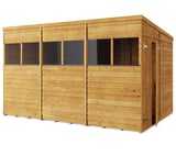 12x8 Pent Overlap Wooden Shed