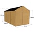 12x8 Windowless Apex Overlap Wooden Shed Dimensions