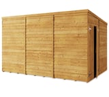 12x8 Windowless Pent Overlap Wooden Shed