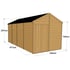 16x8 Apex Overlap Wooden Shed Dimensions