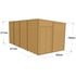 16x8 Windowless Pent Overlap Wooden Shed Dimensions