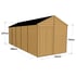 20x8 Windowless Apex Overlap Wooden Shed Dimensions