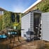 Palram 4x6 Plastic Skylight Garden Storage Shed in Grey