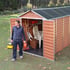 Palram 6x12 Plastic Skylight Garden Storage Shed in Amber