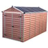 Palram 6x12 Plastic Skylight Garden Shed in Amber