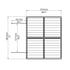 Palram 6x5 Plastic Skylight Shed in Grey External Dimensions
