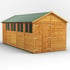 Power 18x8 Apex Wooden Shed Double Doors