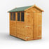 Power 8x4 Apex Wooden Shed Double Doors