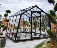 ACD 10x10 Sloping Wall Greenhouse Black