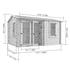 Storemore 4x3m Wellbeck Garden Office Dimensions