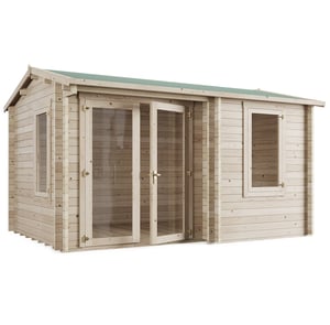 Storemore 4x3m Wellbeck Log Cabin Garden Office