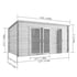 Storemore Darton 14x8 Log Cabin with Storage Dimensions