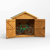 Power 6x3 Apex Wooden Bike Shed