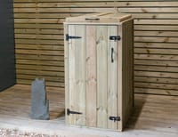 Garden Village Single Wooden Wheelie Bin Store 140 Litre
