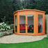 Shire Barclay 7x7 Corner Summerhouse Brown Stained Finish