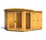 Shire Barclay 7x11 Corner Summerhouse with Storage Shed
