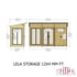 Shire Lela 12x4 Summerhouse with Shed Dimensions