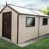 Swallow 8x16 Luxury Shed in Oxford Stone and Brown