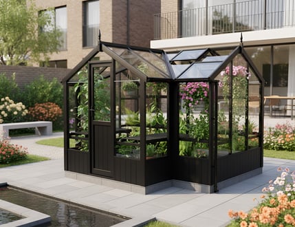 Swallow Cygnet Painted Greenhouse