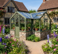 Swallow Cygnet 6x15 Dwarf Wall Wooden Greenhouse