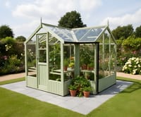 Swallow Cygnet 6x11 Painted Wooden Greenhouse