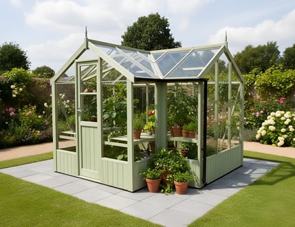 Swallow Cygnet Painted Greenhouse