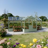 Swallow Cygnet 6x19 Painted Wooden Greenhouse