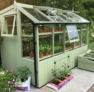 Swallow Jay 6x10 Painted Wooden Potting Shed