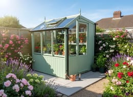 Swallow Jay 6x6 Painted Wooden Potting Shed