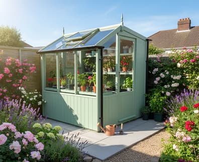 Swallow Jay 6x6 Painted Wooden Potting Shed