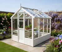 Swallow Kingfisher 6x8 Painted Wooden Greenhouse