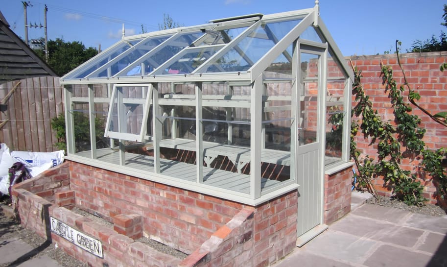 Swallow Kingfisher 6x12 Dwarf Wall Wooden Greenhouse