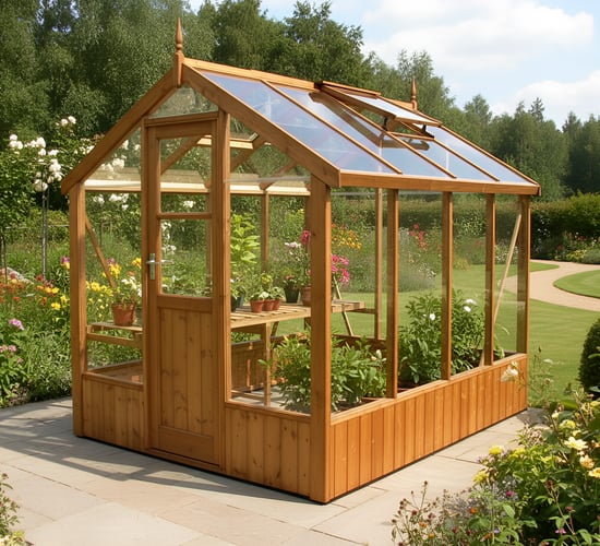 Swallow Kingfisher 6x8 Wooden Greenhouse
