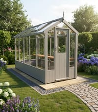 Swallow Lark 4x10 Painted Wooden Greenhouse