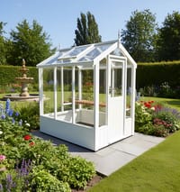 Swallow Lark 4x6 Painted Wooden Greenhouse