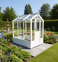 Swallow Lark 4x6 Painted Wooden Greenhouse